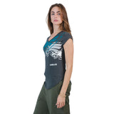 Ultra Game Women’s NFL Official Super Soft Modal Vintage V-Neck T-Shirt | Philadelphia Eagles
