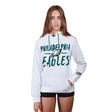 Ultra Game Women's NFL Official Super Soft Tie Neck Hoodie Sweatshirt | Philadelphia Eagles