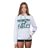 Ultra Game Women's NFL Official Super Soft Tie Neck Hoodie Sweatshirt | Philadelphia Eagles