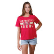 Ultra Game Women's NFL Official Distressed Graphics Super Soft Crew Neck T-Shirt | San Francisco 49ers