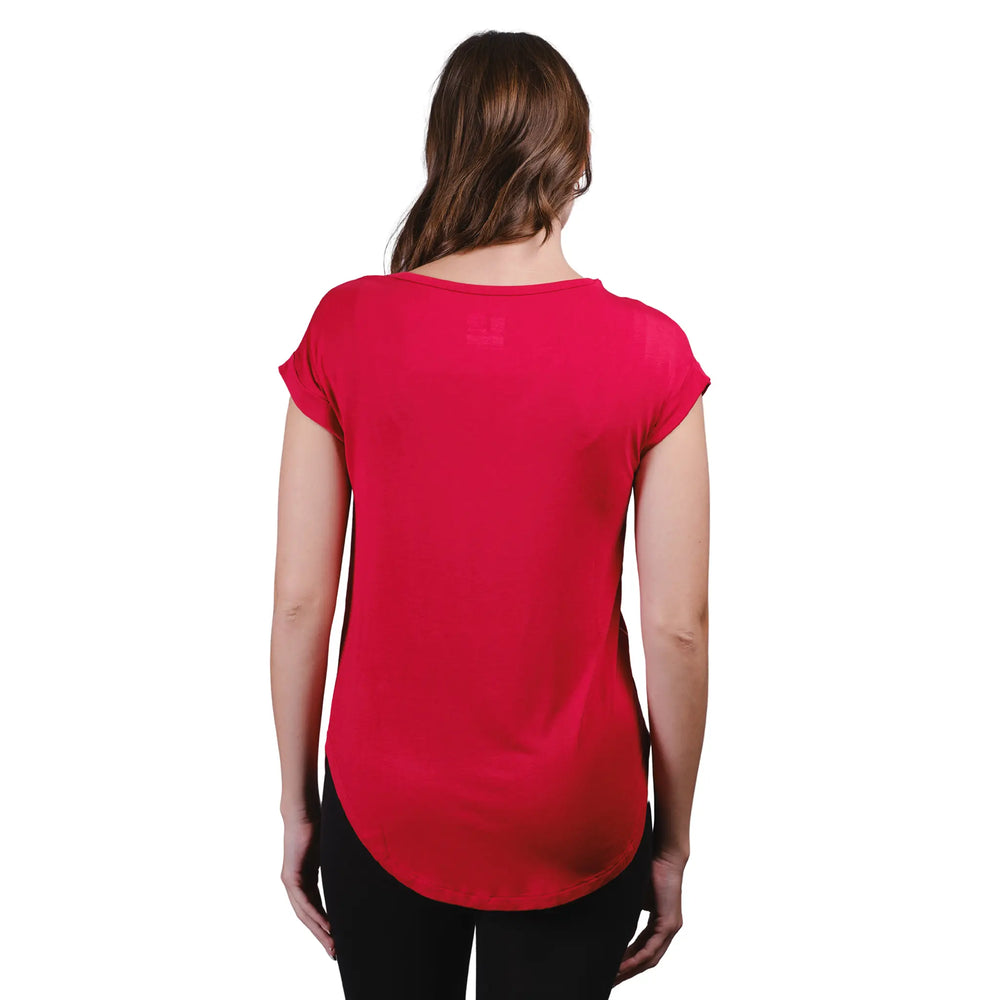 Ultra Game Women’s NFL Official Super Soft Modal Vintage V-Neck T-Shirt | San Francisco 49ers