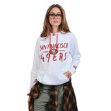 Ultra Game Women's NFL Official Super Soft Tie Neck Hoodie Sweatshirt | San Francisco 49ers