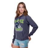 Ultra Game Women's NFL Official Distressed Graphic Super Soft Hoodie Pullover Sweatshirt | Seattle Seahawks