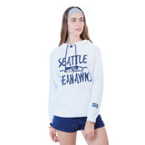 Ultra Game Women's NFL Official Super Soft Tie Neck Hoodie Sweatshirt | Seattle Seahawks