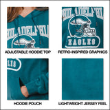 Ultra Game Women's NFL Official Distressed Graphic Super Soft Hoodie Pullover Sweatshirt | Green Bay Packers