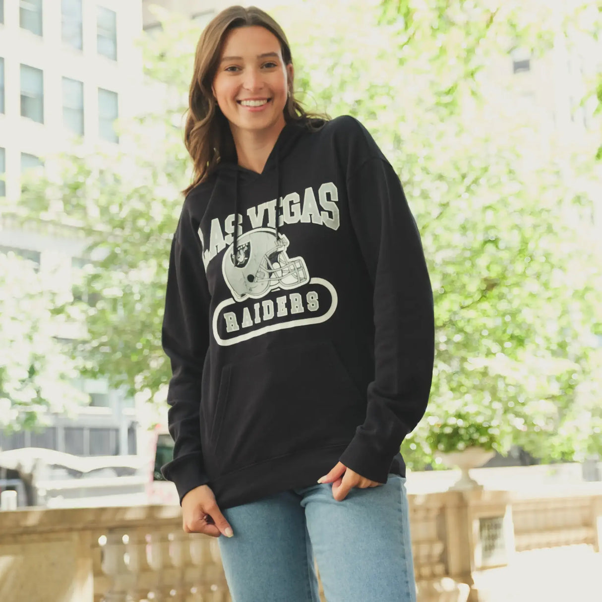 Ultra Game Women's NFL Official Distressed Graphic Super Soft Hoodie Pullover Sweatshirt | Buffalo Bills