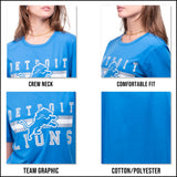 Ultra Game Women's NFL Official Distressed Graphics Super Soft Crew Neck T-Shirt