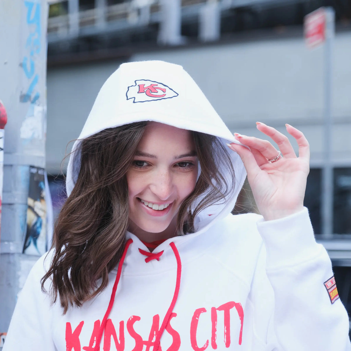 Ultra Game Women's NFL Official Super Soft Tie Neck Hoodie Sweatshirt | New England Patriots