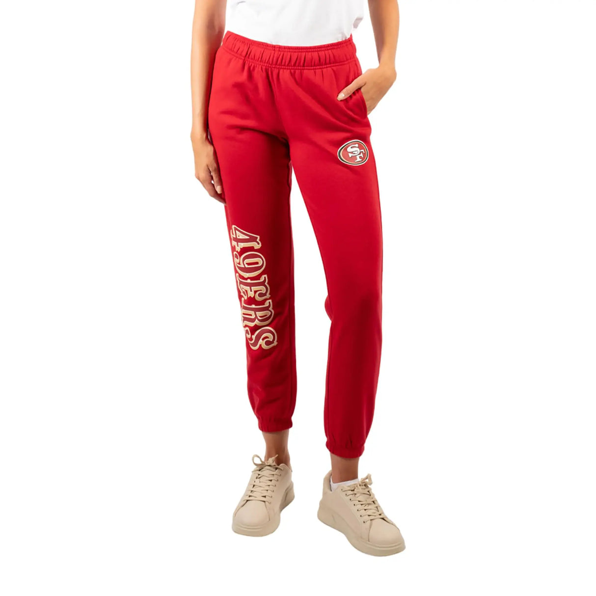 Ultra Game Women's NFL Official Super Soft Sweatpants Joggers Lounge Pants Pajamas | San Francisco 49ers