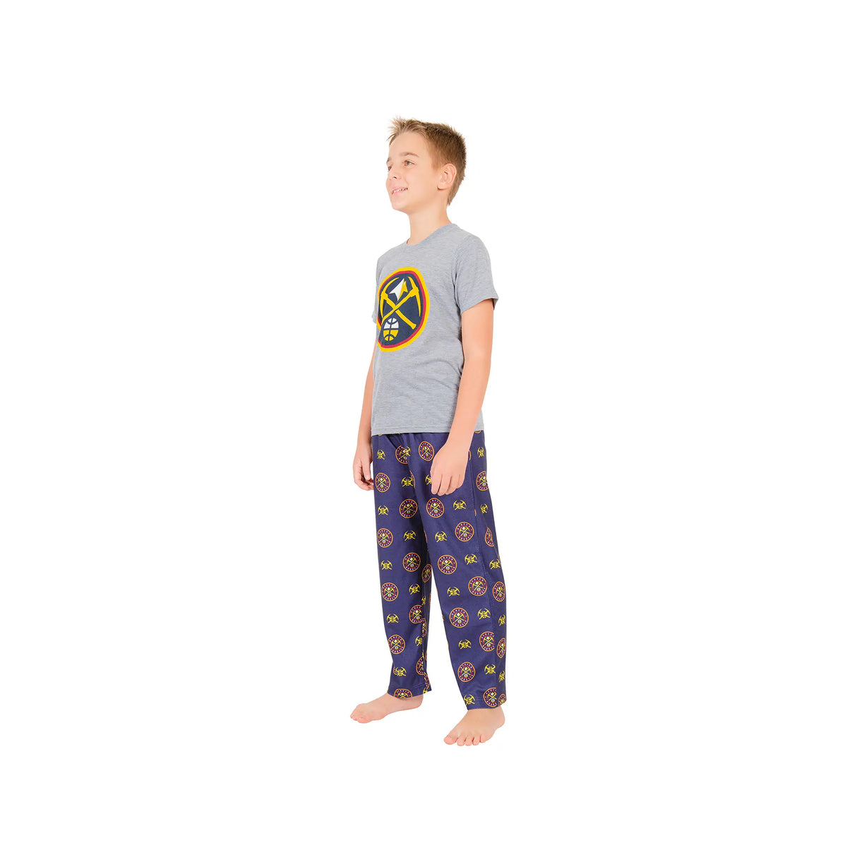 Ultra Game Youth NBA Official 2-Piece PJs Lounge Pants & Tee Set | Denver Nuggets