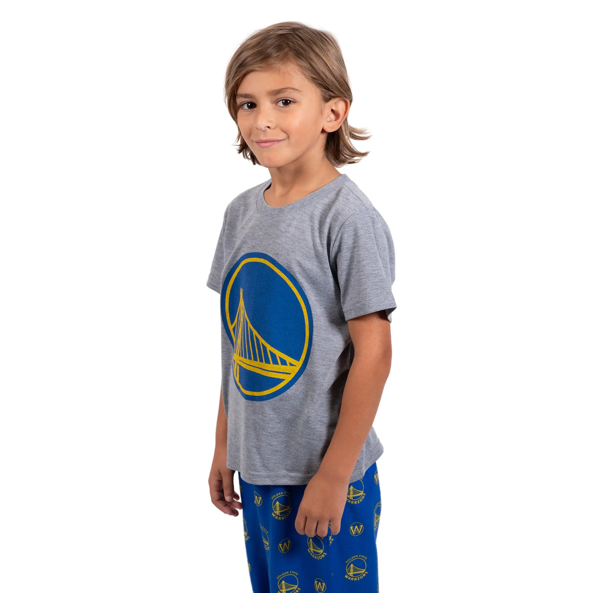 Ultra Game Youth NBA Official 2-Piece PJs Lounge Pants & Tee Set | Golden State Warriors
