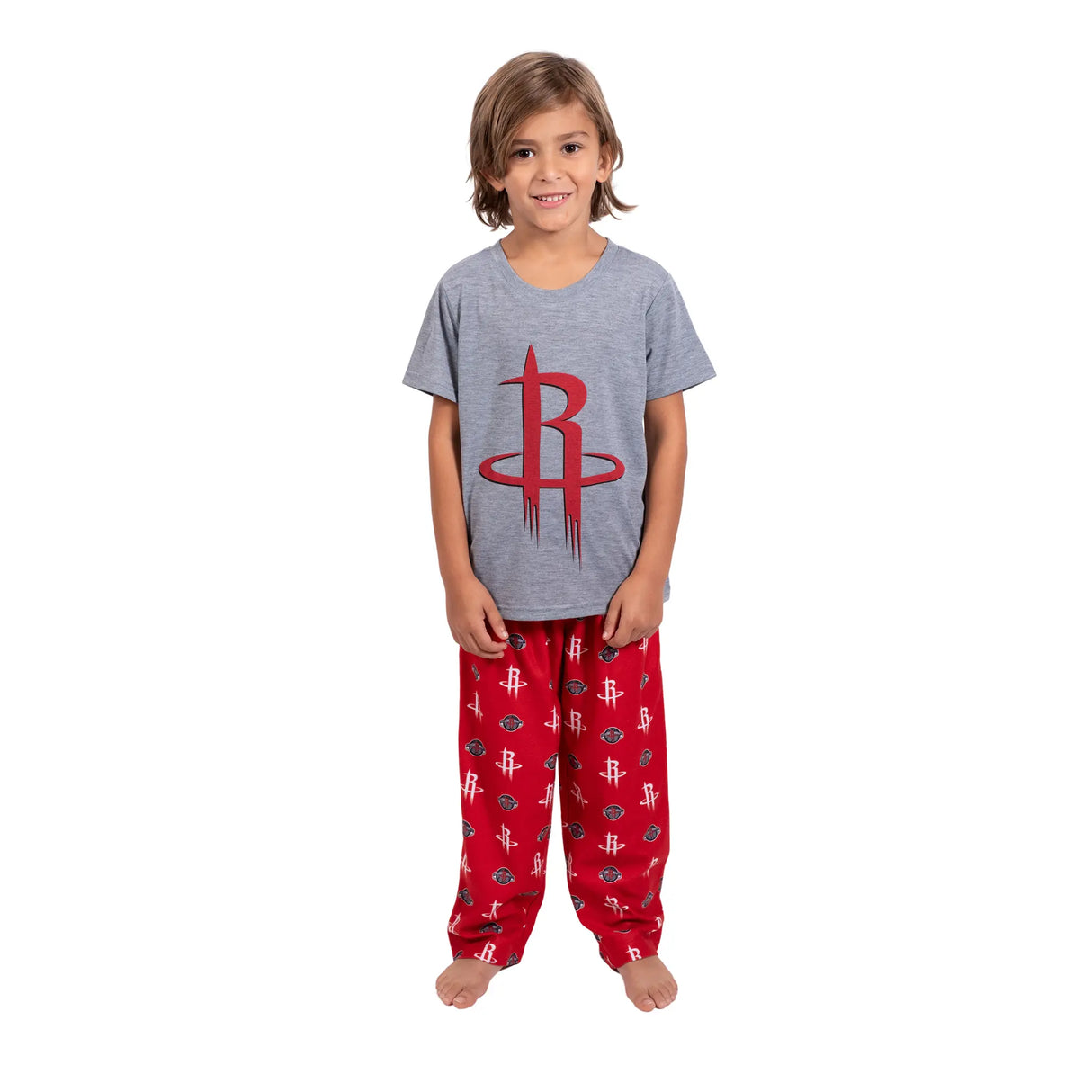 Ultra Game Youth NBA Official 2-Piece PJs Lounge Pants & Tee Set | Houston Rockets