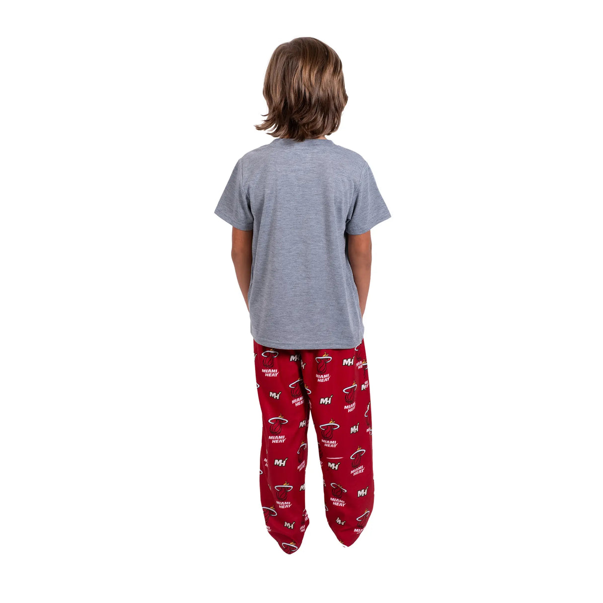 Ultra Game Youth NBA Official 2-Piece PJs Lounge Pants & Tee Set | Miami Heat