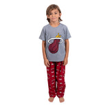 Ultra Game Youth NBA Official 2-Piece PJs Lounge Pants & Tee Set | Miami Heat