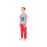 Ultra Game Youth NBA Official 2-Piece PJs Lounge Pants & Tee Set | Philadelphia 76ers
