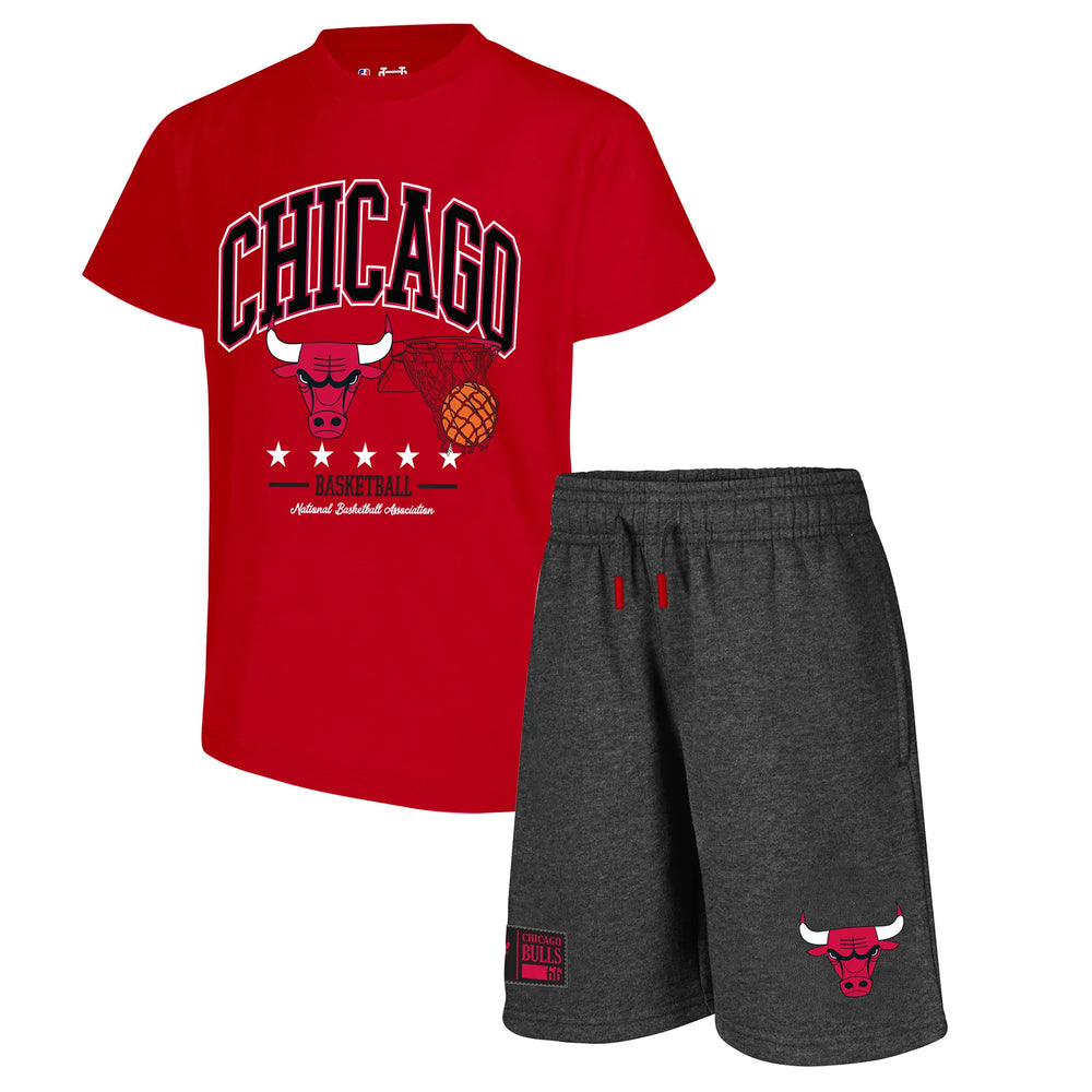Ultra Game Boys NBA Official Super Soft T-Shirt & Basketball Shorts Set | Chicago Bulls