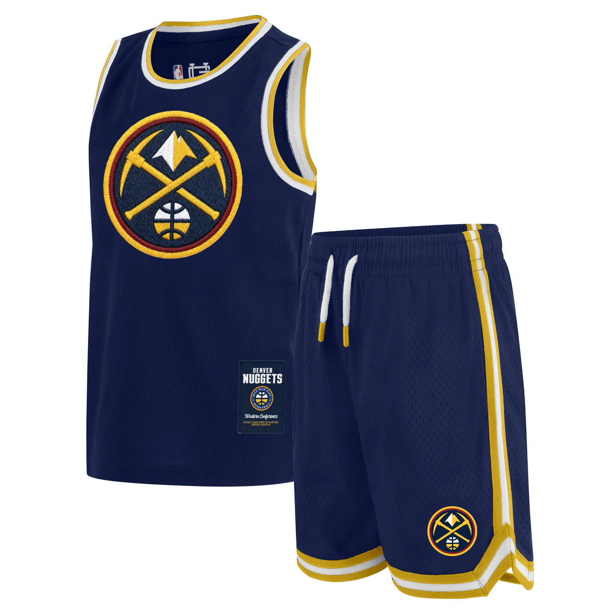 Ultra Game Boys NBA Official Super Soft Jersey Tank Top & Basketball Shorts Set | Denver Nuggets