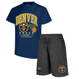 Ultra Game Boys NBA Official Super Soft T-Shirt & Basketball Shorts Set | Denver Nuggets
