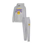 Ultra Game Youth NBA Official Super Soft Hoodie Sweatshirt and Sweatpants Joggers Set | Los Angeles Lakers