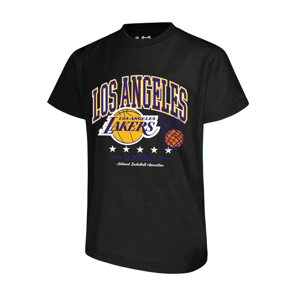 Ultra Game Boys NBA Official Super Soft T-Shirt & Basketball Shorts Set | Los Angeles Lakers