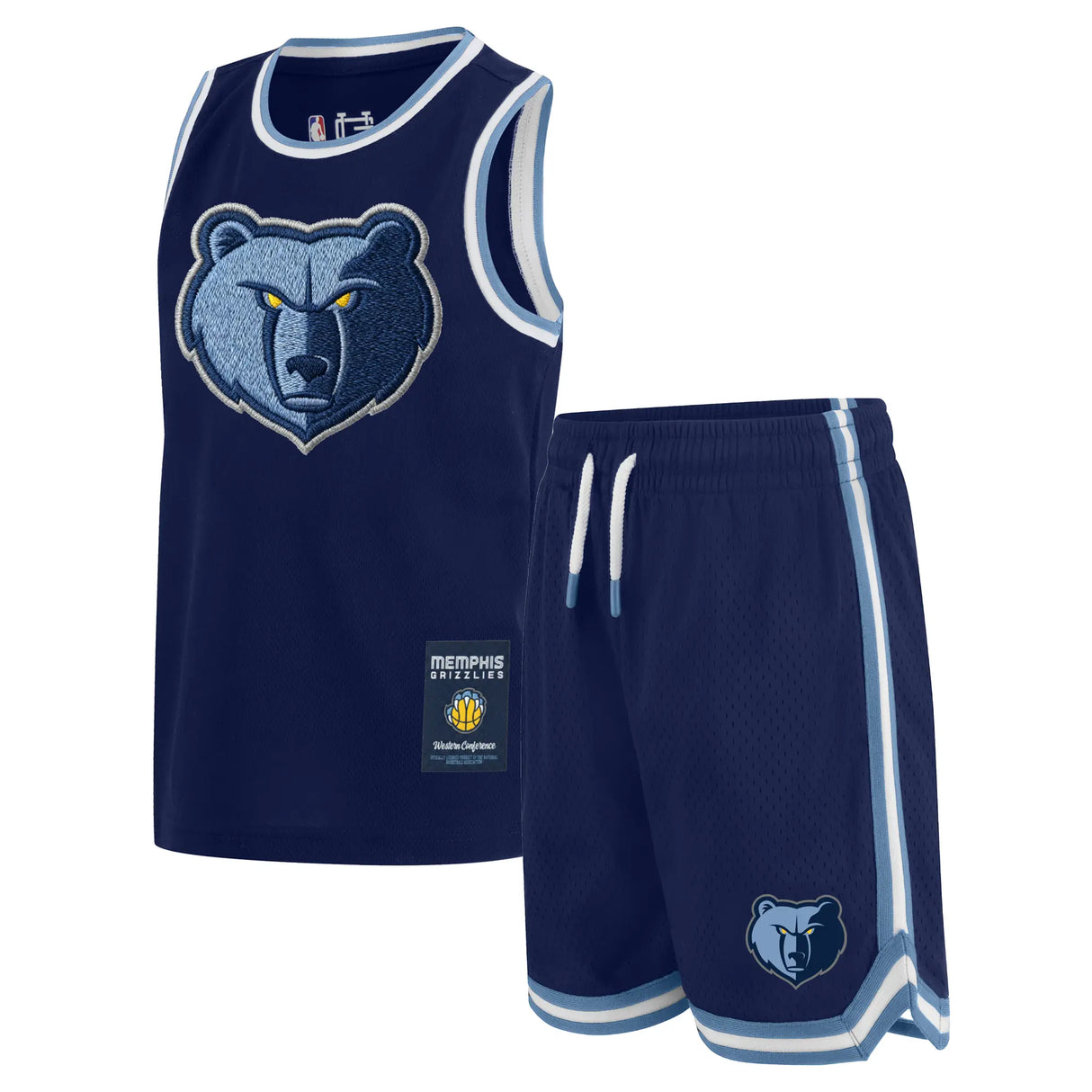 Ultra Game Boys NBA Official Super Soft Jersey Tank Top & Basketball Shorts Set | Memphis Grizzlies