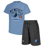 Ultra Game Boys NBA Official Super Soft T-Shirt & Basketball Shorts Set | Memphis Grizzlies