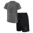 Ultra Game Boys NBA Official Super Soft T-Shirt & Basketball Shorts Set | Milwaukee Bucks