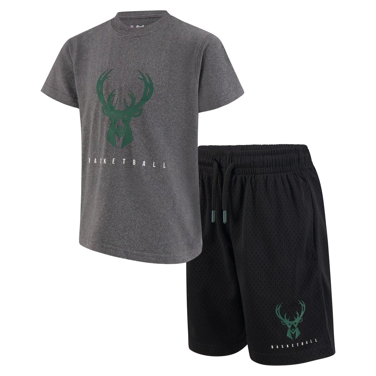 Ultra Game Boys NBA Official Super Soft T-Shirt & Basketball Shorts Set | Milwaukee Bucks