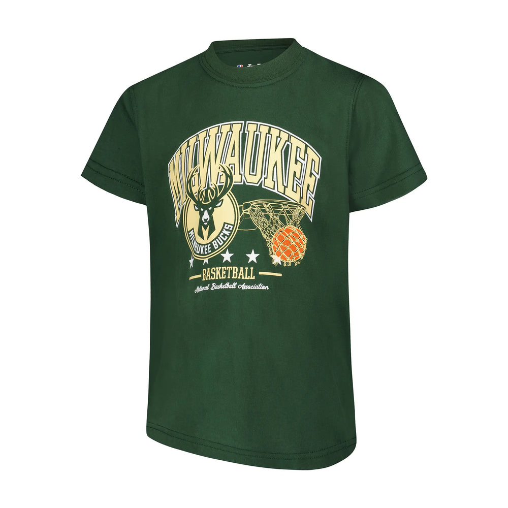 Ultra Game Boys NBA Official Super Soft T-Shirt & Basketball Shorts Set | Milwaukee Bucks