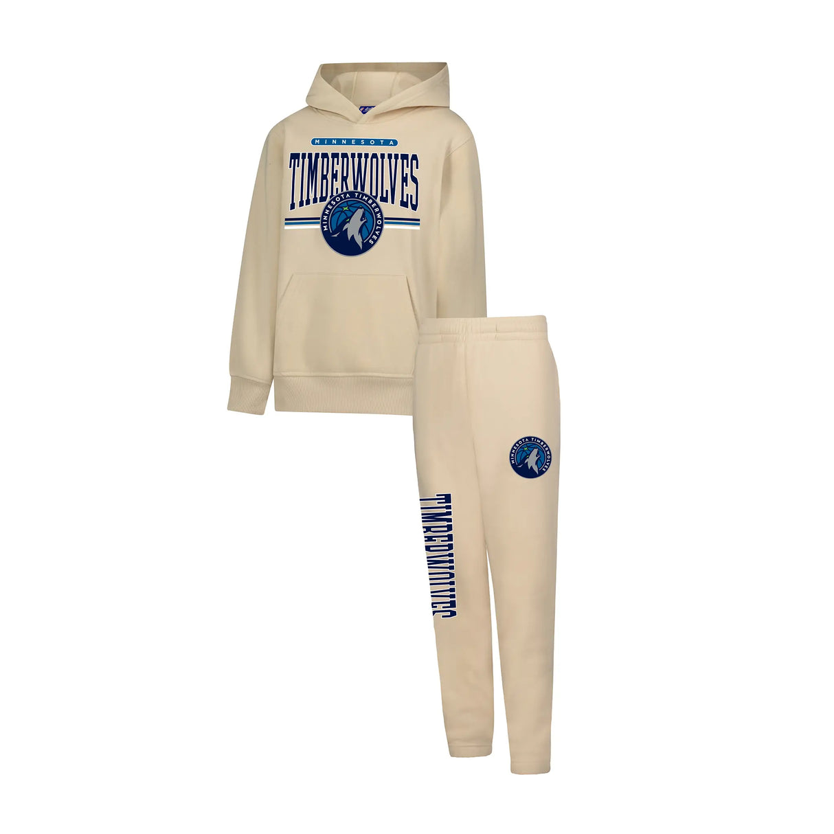 Ultra Game Youth NBA Official Super Soft Hoodie Sweatshirt and Sweatpants Joggers Set | Minnesota Timberwolves