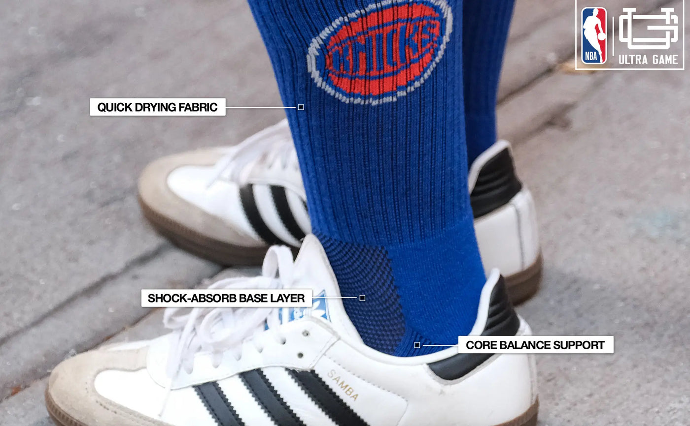 ultra game youth boys nba official assorted color athletic cushioned core logo team crew socks banner 2