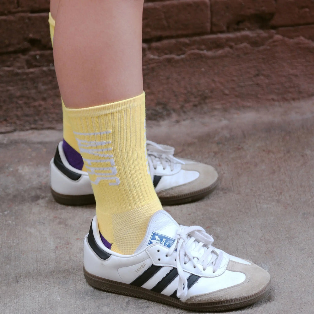 Ultra Game Boys NBA Official Athletic Cushioned Vertical Attack Team Crew Socks - 3 Pack | Los Angeles Lakers