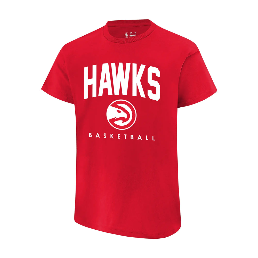 Ultra Game Youth NBA Official Arched Plexi Short Sleeve T-Shirt | Atlanta Hawks