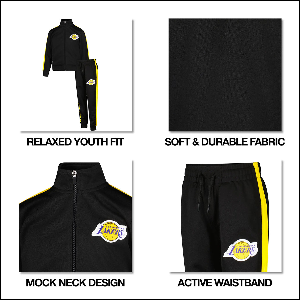 Ultra Game Youth NBA Official Super Soft Full Zip Active Track Jacket and Pants Set | Boston Celtics