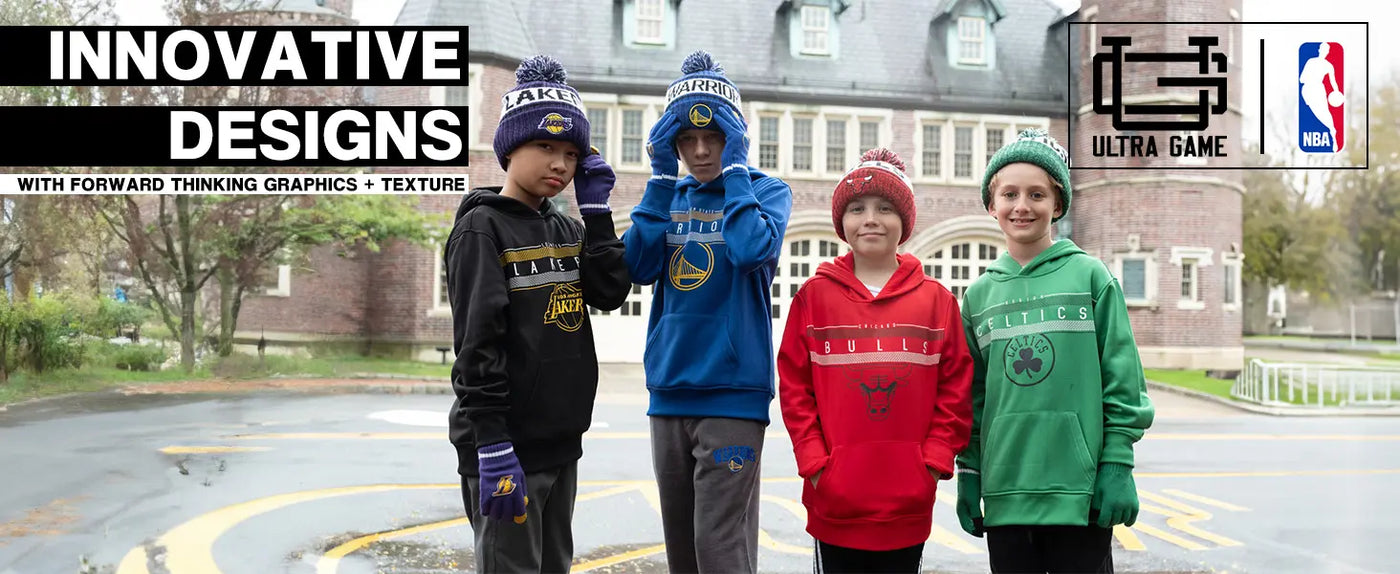 ultra game youth boys nba official black super soft midtown hoodie sweatshirt banner 1
