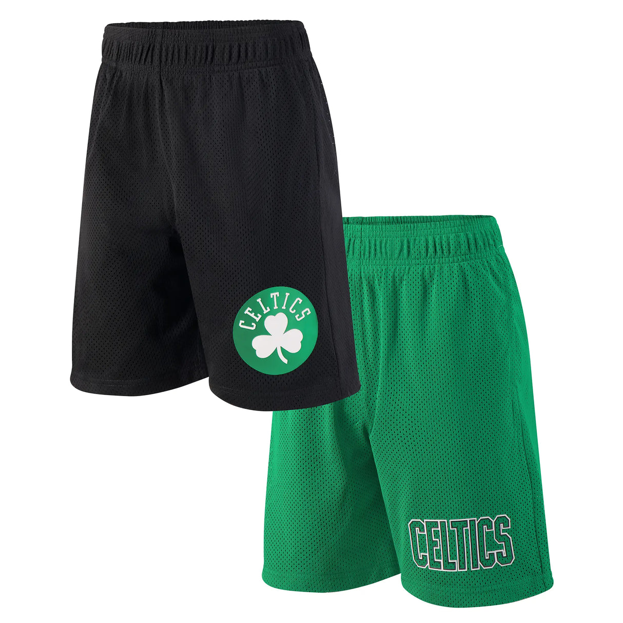 Ultra Game Youth NBA Official Super Soft 2 Pack Basketball Shorts Set | Boston Celtics