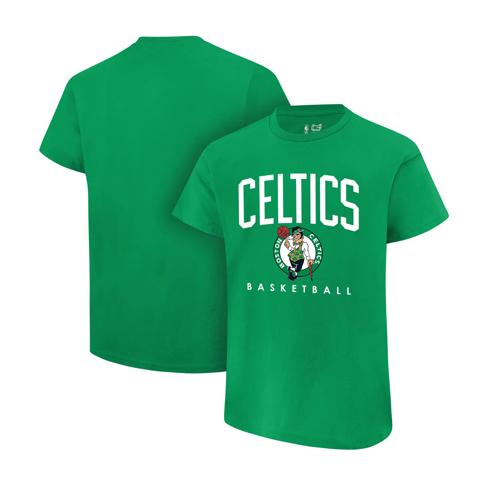 Ultra Game Youth NBA Official Arched Plexi Short Sleeve T-Shirt | Boston Celtics
