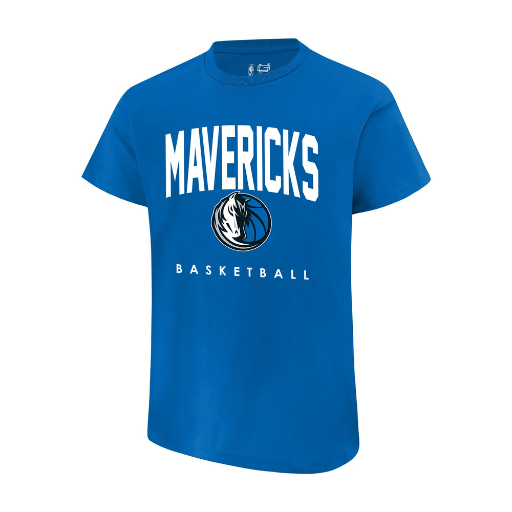 Ultra Game Youth NBA Official Arched Plexi Short Sleeve T-Shirt | Dallas Mavericks