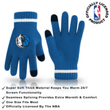 Ultra Game Youth NBA Official Super Soft Winter Beanie Knit Hat With Extra Warm Touch Screen Gloves | Dallas Mavericks