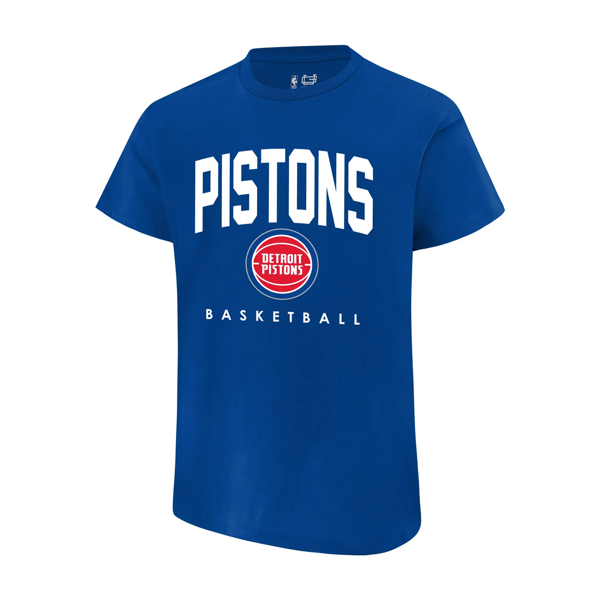 Ultra Game Youth NBA Official Arched Plexi Short Sleeve T-Shirt | Detroit Pistons
