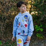 Ultra Game Youth NBA Official Multi-Team Super Soft Hoodie Sweatshirt & Joggers Sweatpants Set | Multi-Team