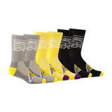 Ultra Game Boys NBA Official Athletic Cushioned Vertical Attack Team Crew Socks - 3 Pack | Los Angeles Lakers