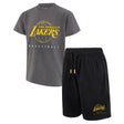 Ultra Game Boys NBA Official Super Soft T-Shirt & Basketball Shorts Set | Los Angeles Lakers