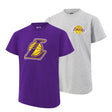 Ultra Game Youth NBA Official Standard Super Soft 2 Pack T-Shirt Set | Los Angeles Lakers