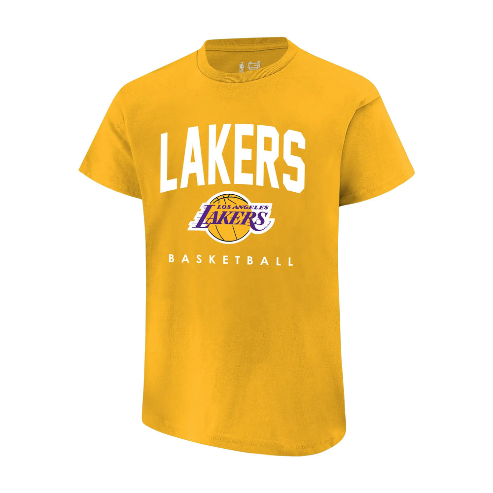 Ultra Game Youth NBA Official Arched Plexi Short Sleeve T-Shirt | Los Angeles Lakers