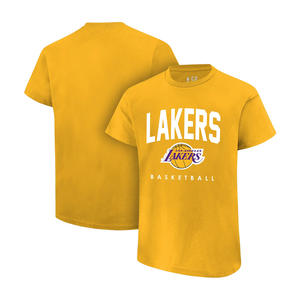 Ultra Game Youth NBA Official Arched Plexi Short Sleeve T-Shirt | Los Angeles Lakers