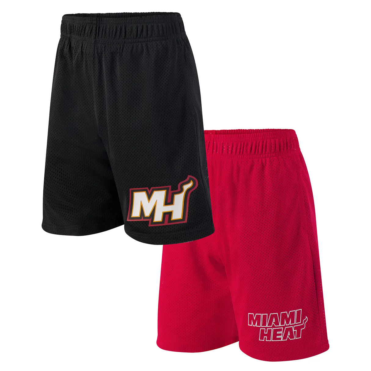Ultra Game Youth NBA Official Super Soft 2 Pack Basketball Shorts Set | Miami Heat