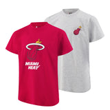 Ultra Game Youth NBA Official Standard Super Soft 2 Pack T-Shirt Set | Miami Heat
