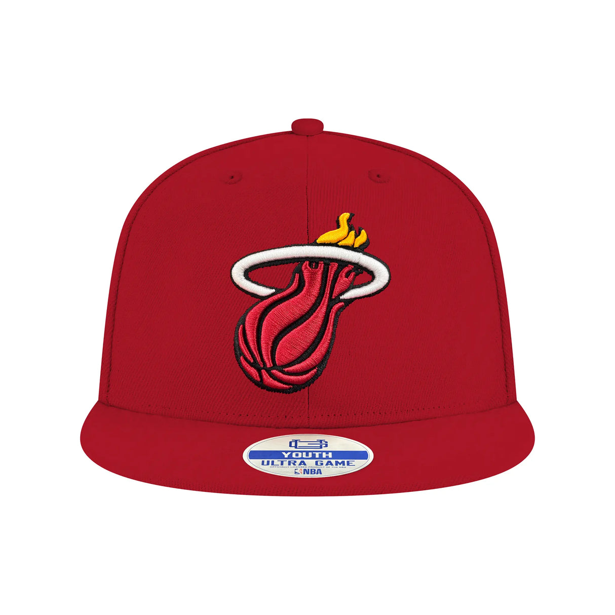 Ultra Game Youth NBA Official 8-20 Twill Snap Back Ultimate Baseball Cap Hat | Miami Heat