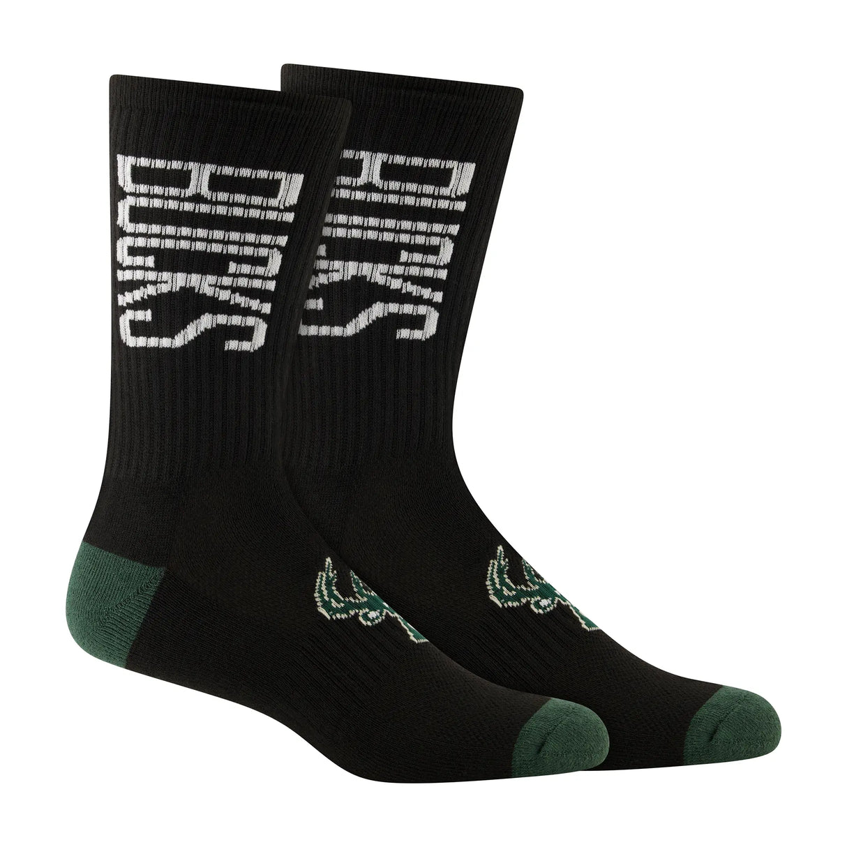 Ultra Game Boys NBA Official Athletic Cushioned Vertical Attack Team Crew Socks - 3 Pack | Milwaukee Bucks
